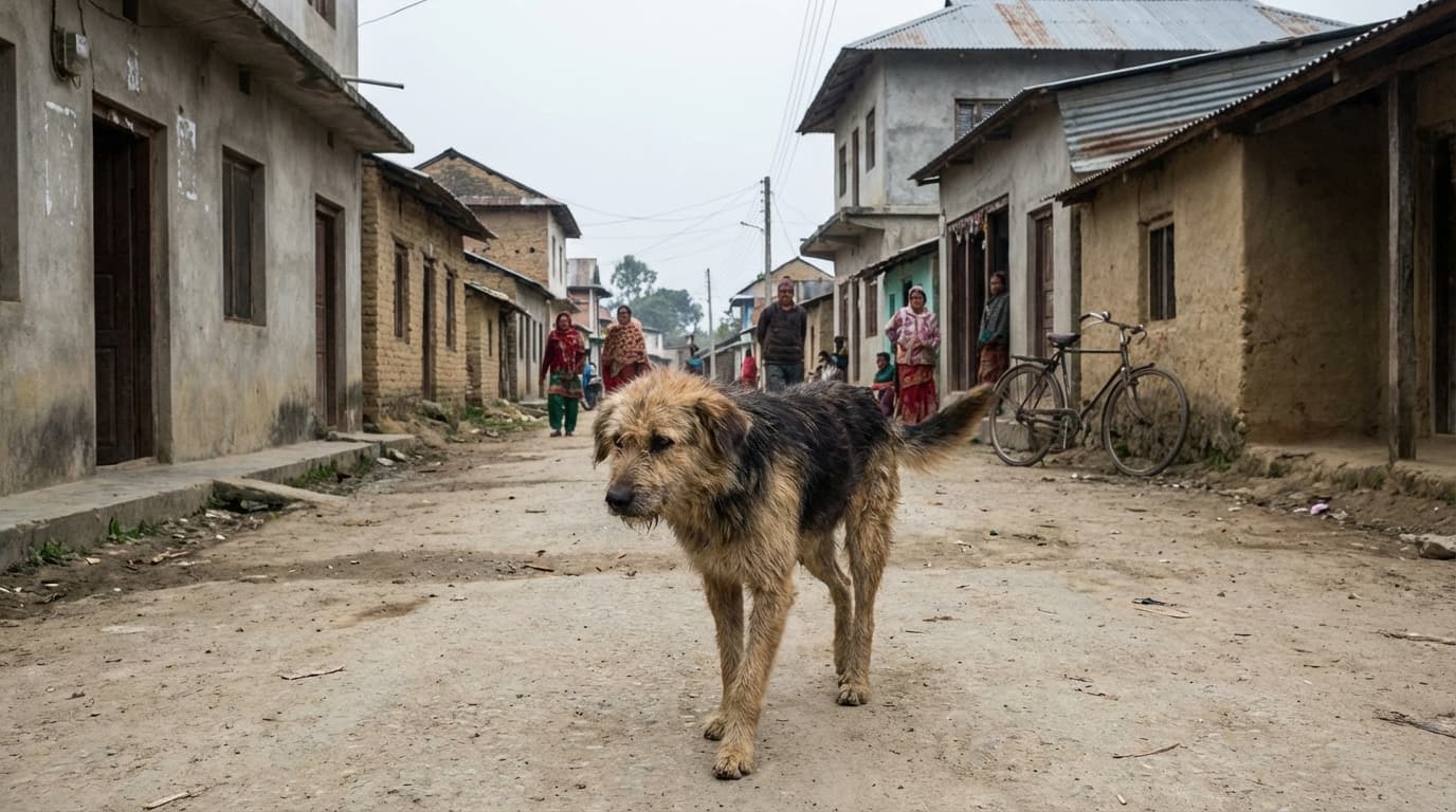 Stray dog in the streets